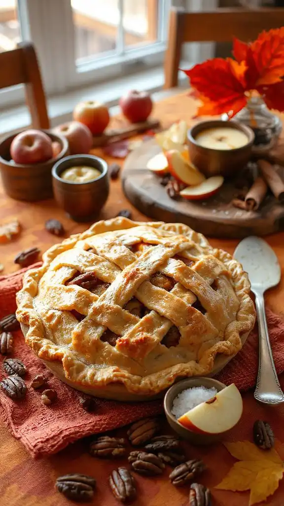autumn spiced apple pie