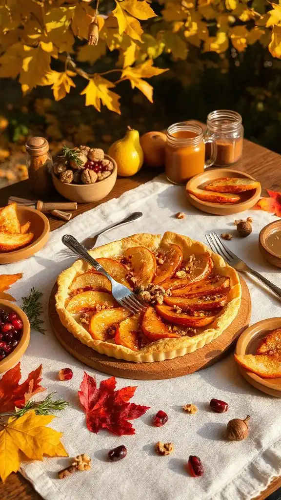 autumn spiced fruit tart