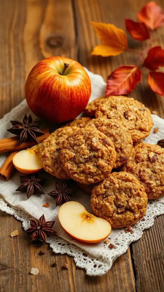autumn spiced oatmeal cookies