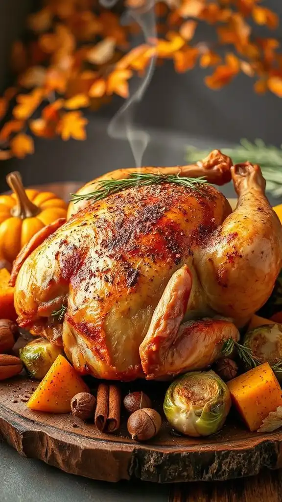 autumn spiced roasted chicken