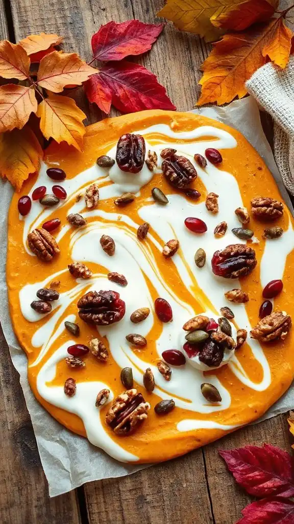 autumn sweet potato yogurt bark autumn sweet potato yogurt bark
