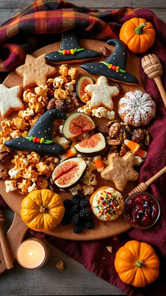 autumn themed halloween treat board