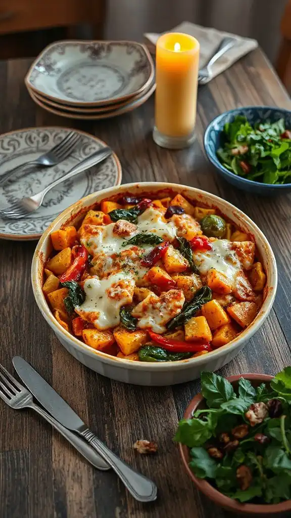 autumn vegetable baked ziti