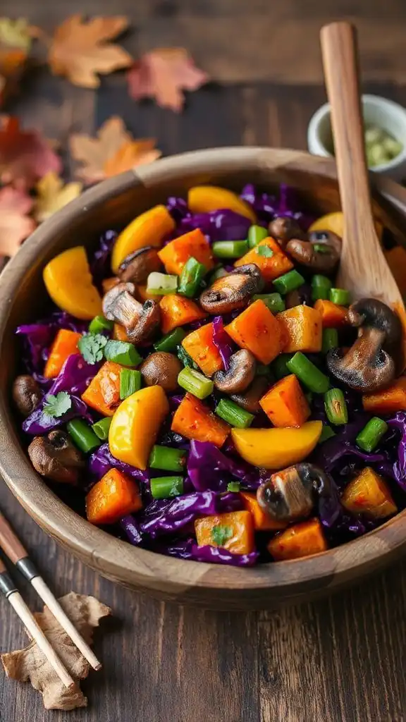 autumn vegetable stir fry