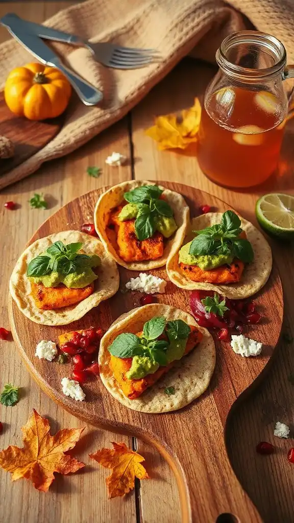 autumn vegetarian taco delight