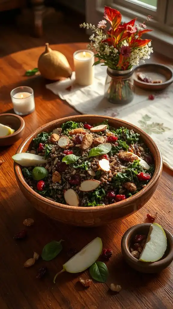 autumn wild rice salad