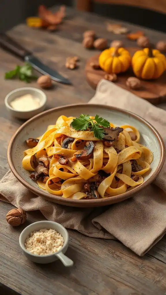 autumnal chestnut mushroom pasta autumnal chestnut mushroom pasta