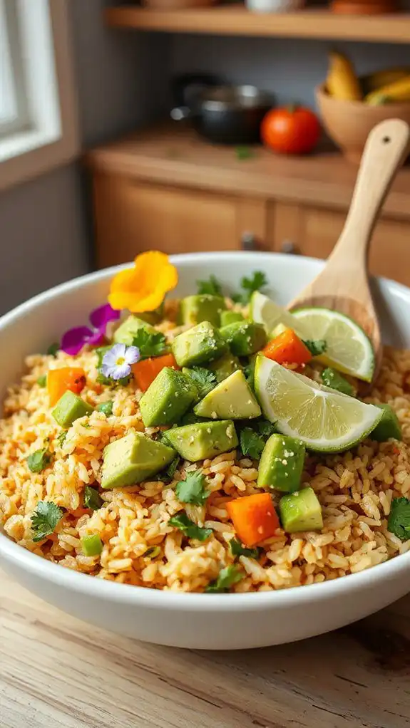 avocado cilantro fried rice