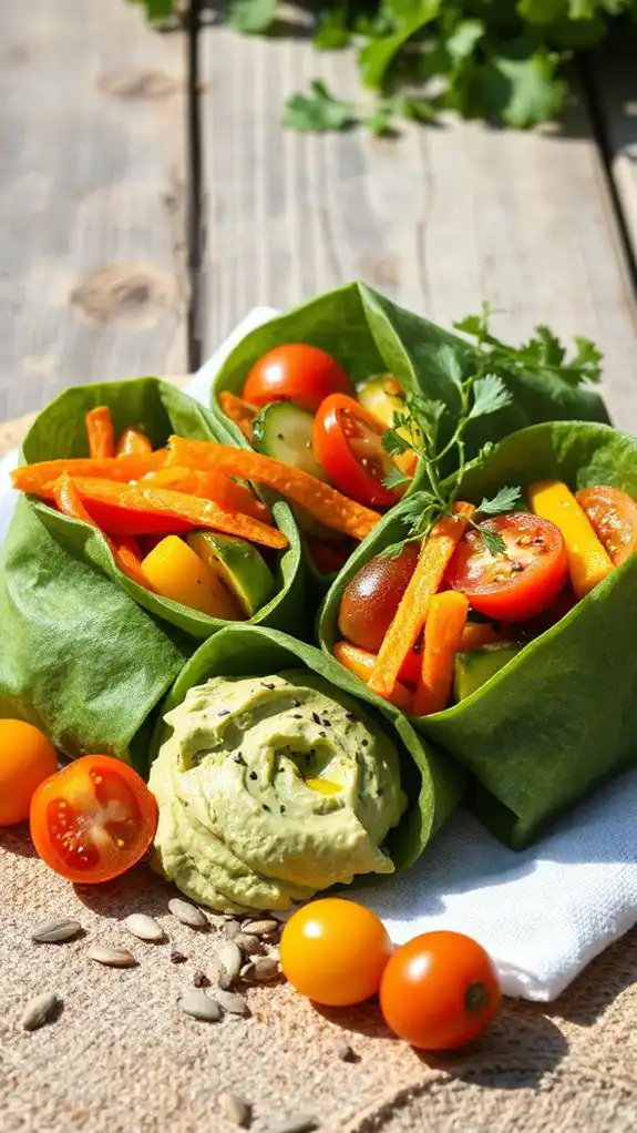 avocado hummus wrap delight