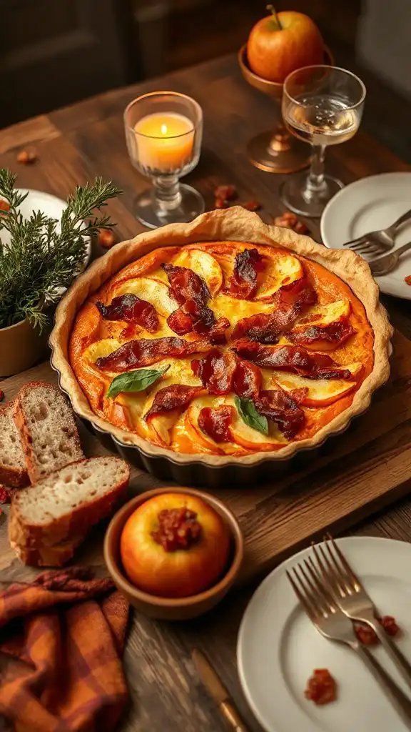 bacon and apple quiche
