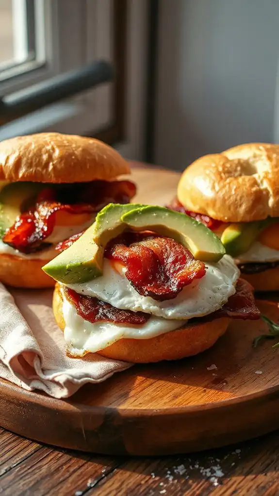bacon egg avocado muffin bacon egg avocado muffin