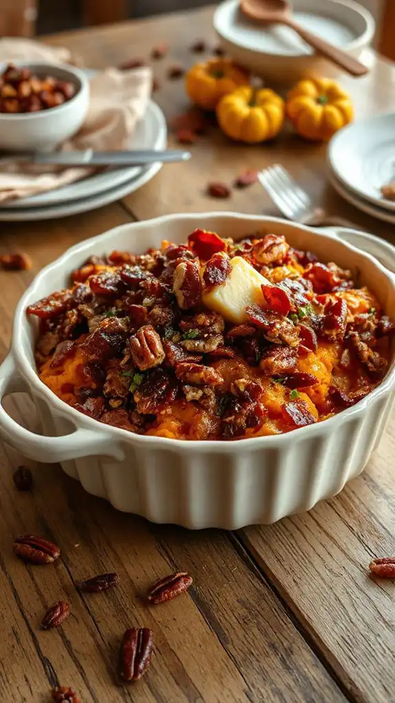 bacon pecan crunch topping