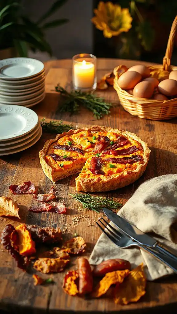 bacon sweet potato savory quiche