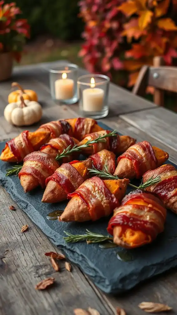 bacon wrapped sweet potato bites