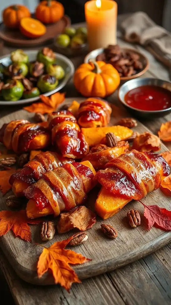 bacon wrapped sweet potato bites