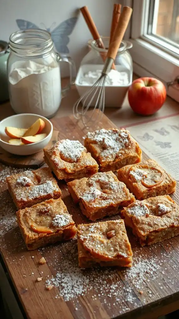 bake delicious apple blondies