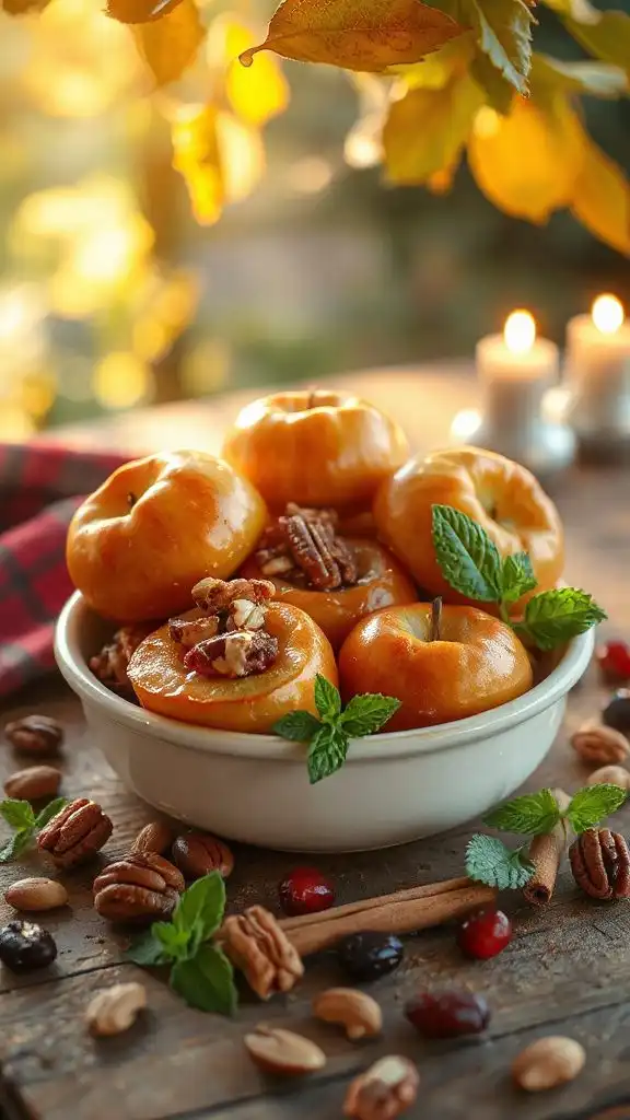 baked apple nut dessert