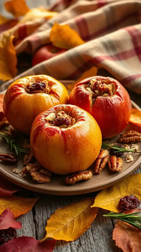 baked apples with oat filling