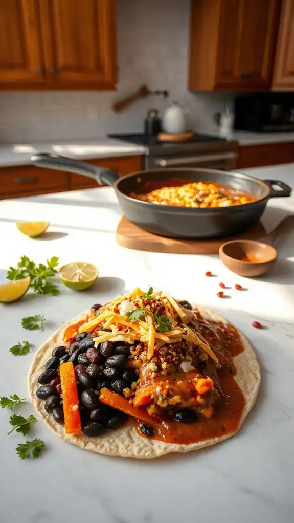 baked black bean enchiladas