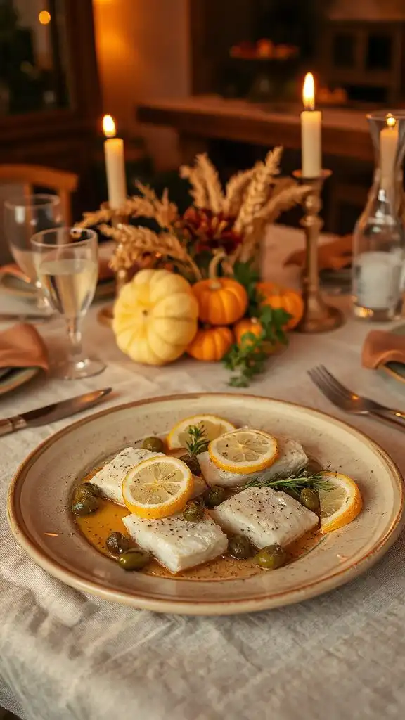 baked cod with lemon and capers