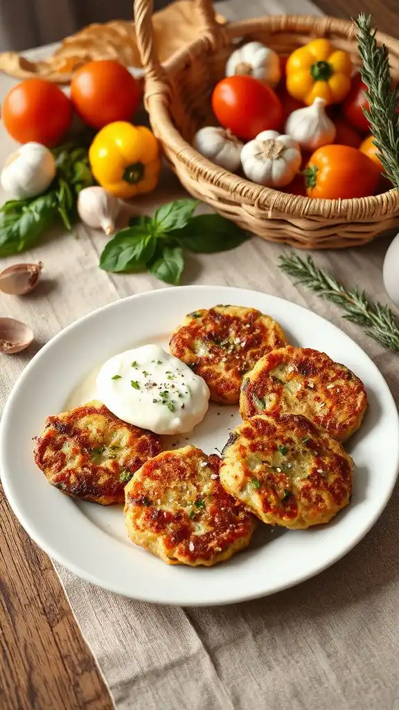 baked healthy eggplant fritters