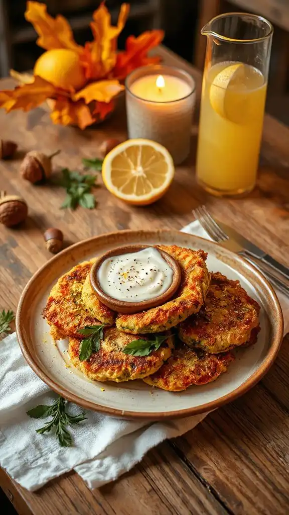 baked lemon zucchini fritters