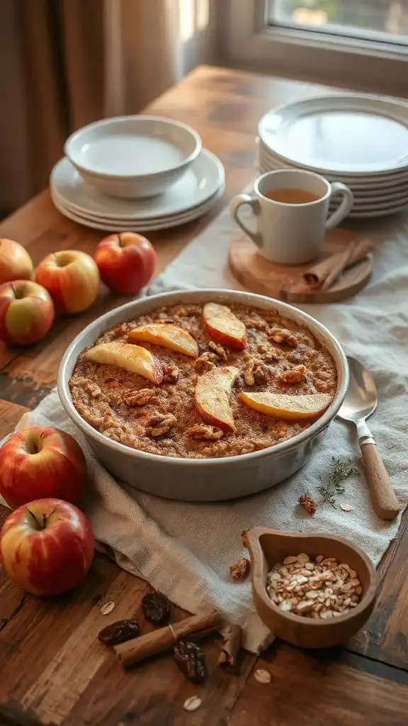 baked oatmeal with apples