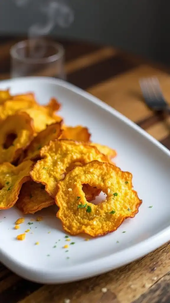 baked parmesan squash crisps