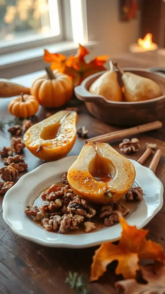 baked pears with walnuts baked pears with walnuts