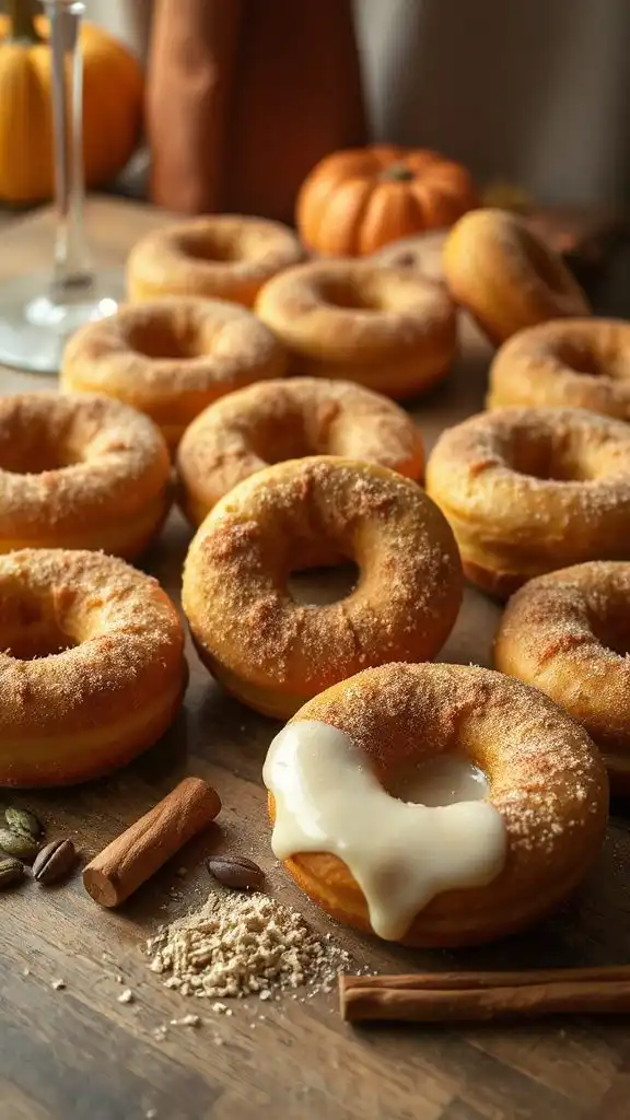 baked pumpkin doughnut rings