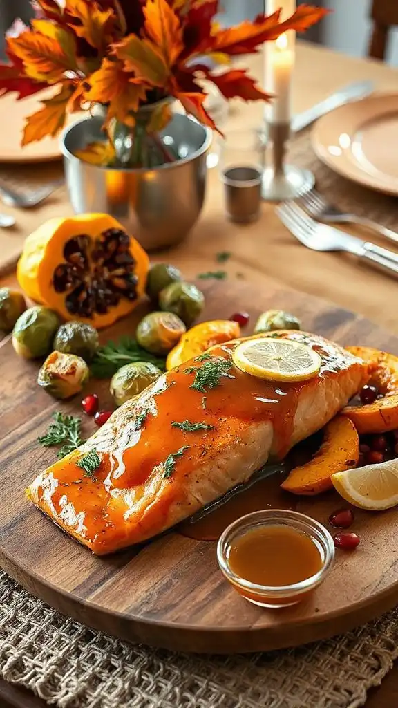 baked salmon with maple glaze