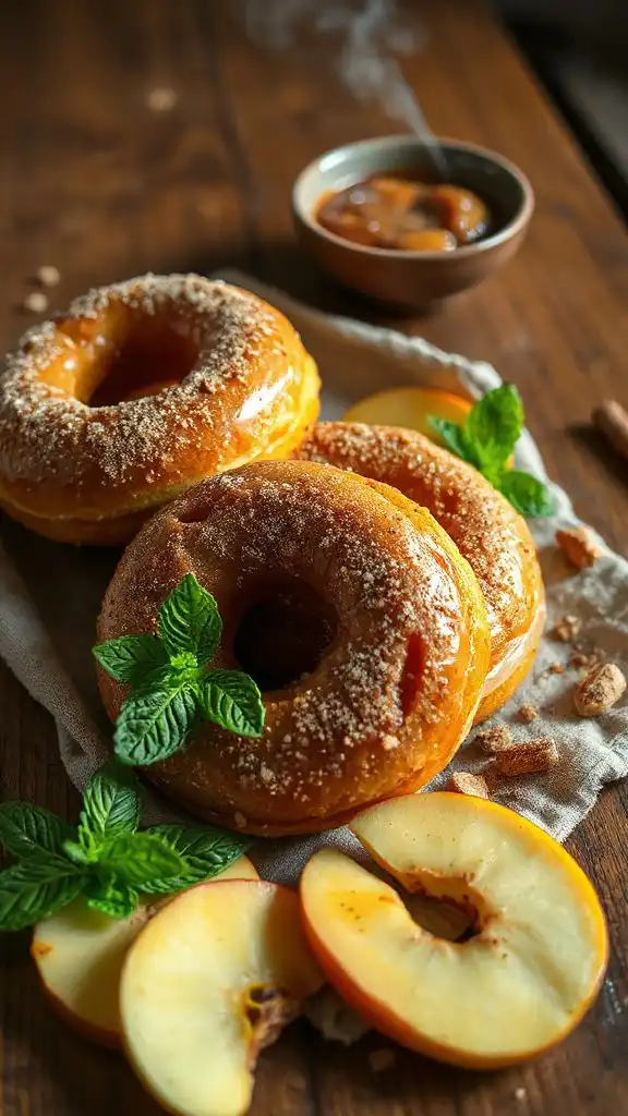 baked spiced apple pumpkin doughnuts
