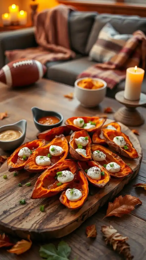baked sweet potato skins
