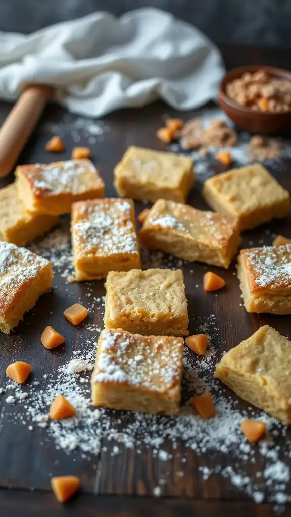 baking butterscotch shortbread squares
