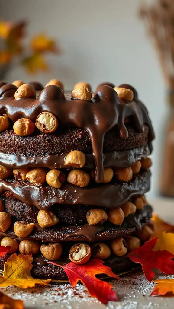 baking chocolate hazelnut torte