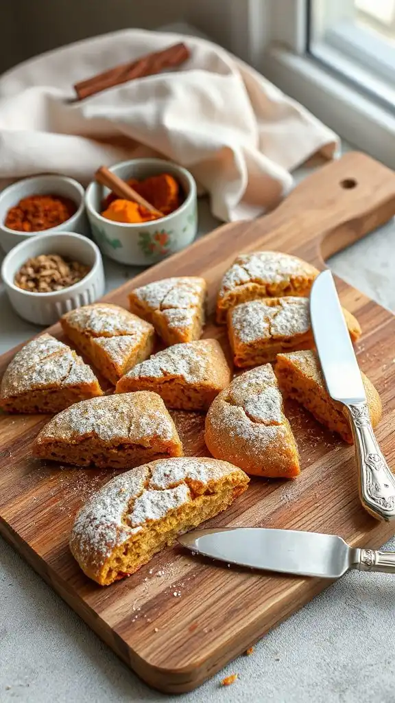 baking pumpkin chai shortbread