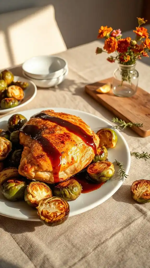 balsamic chicken with brussels sprouts balsamic chicken with brussels sprouts