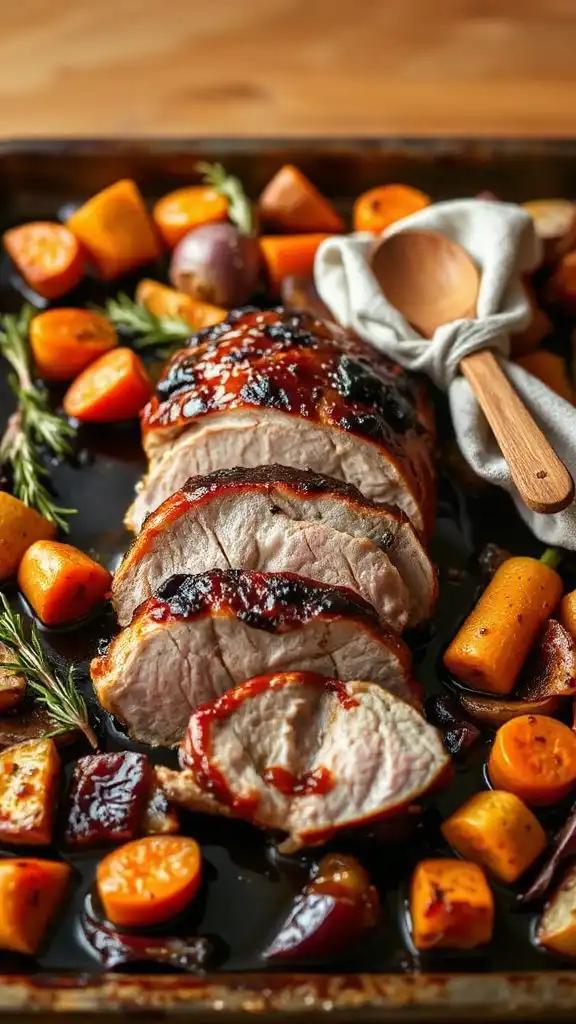 balsamic pork with vegetables