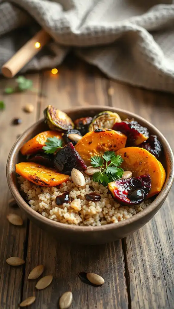 balsamic roasted veggie couscous