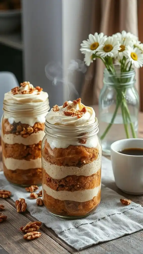 banana nut coffee cake jars