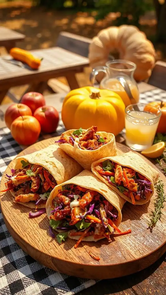 bbq chicken slaw wraps