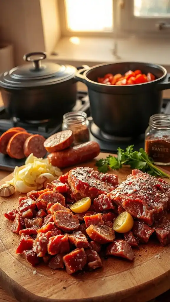 beef and sausage preparation beef and sausage preparation