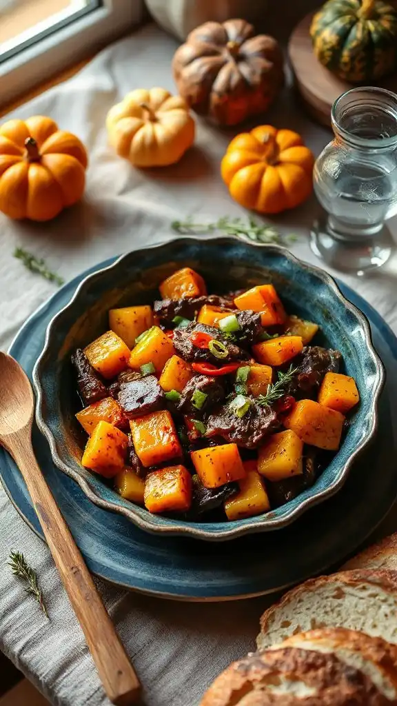 beef and squash stir fry