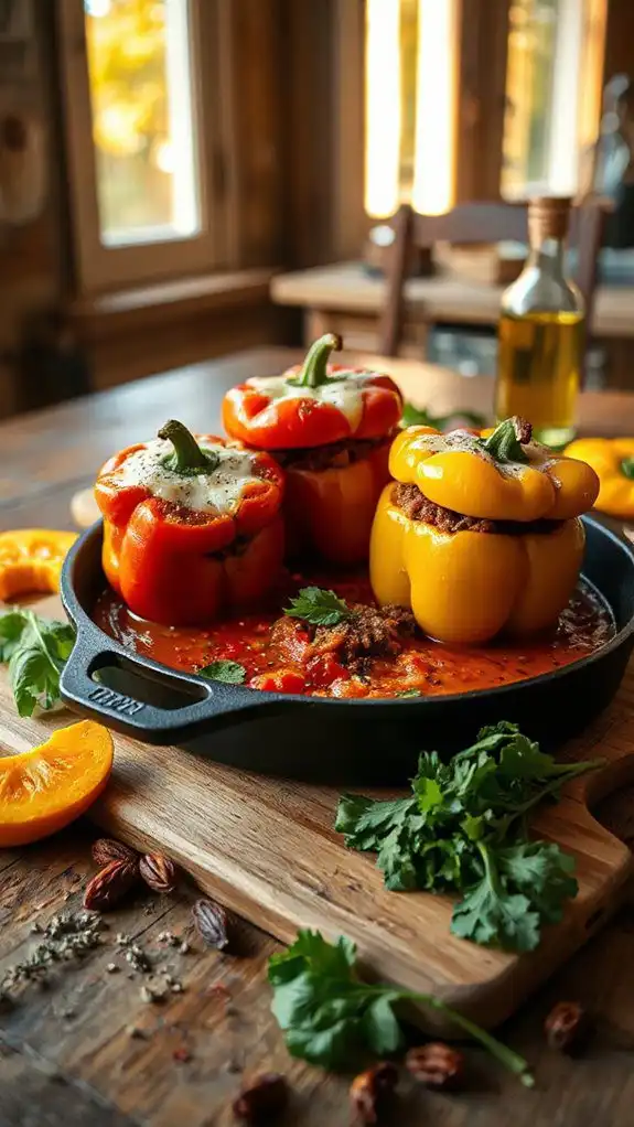 beef stuffed colorful bell peppers beef stuffed colorful bell peppers