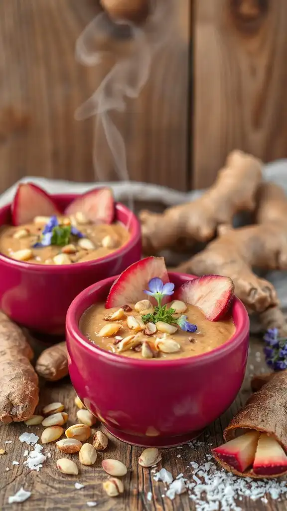 beetroot ginger rice pudding