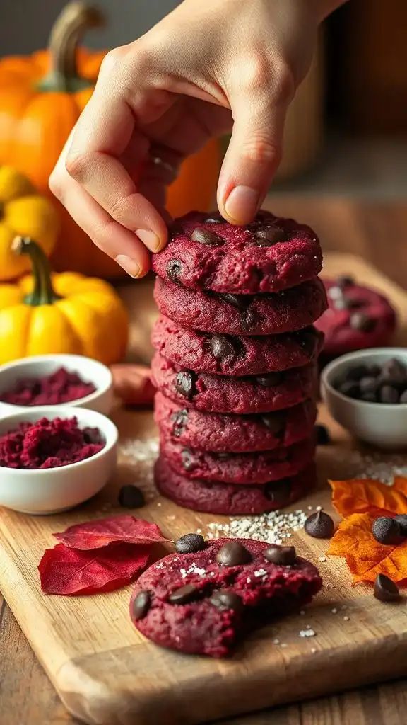 beetroot infused chocolate chip cookies beetroot infused chocolate chip cookies