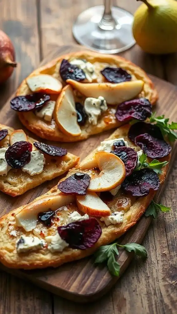 beetroot pear gorgonzola medley