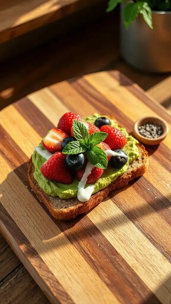 berry avocado toast delight