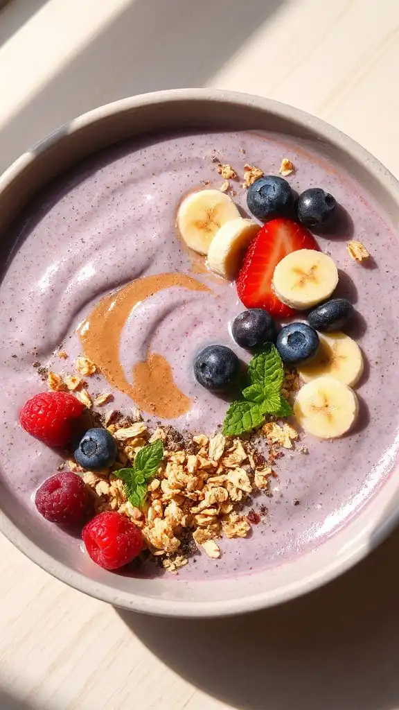berry cashew smoothie bowl