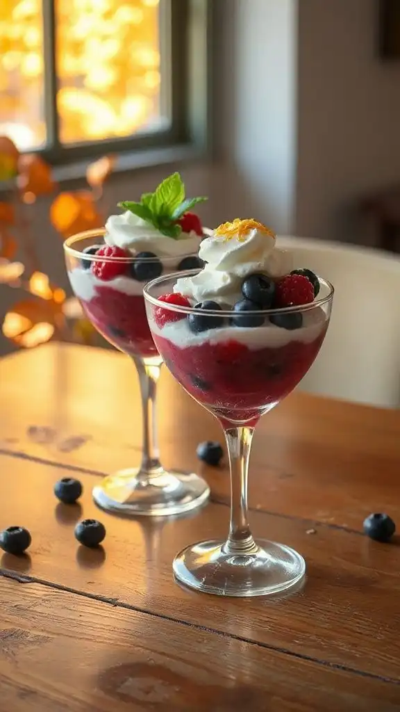 berry ginger mousse dessert
